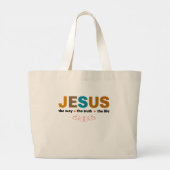 JEZUS. DE WEG, DE WAARHEID, HET LEVEN. GROTE TOTE BAG (Achterkant)
