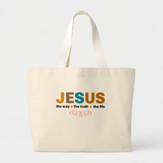 JEZUS. DE WEG, DE WAARHEID, HET LEVEN. GROTE TOTE BAG