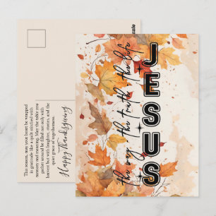 Jezus de Weg de Waarheid het Leven Herfst Ontwerp Briefkaart