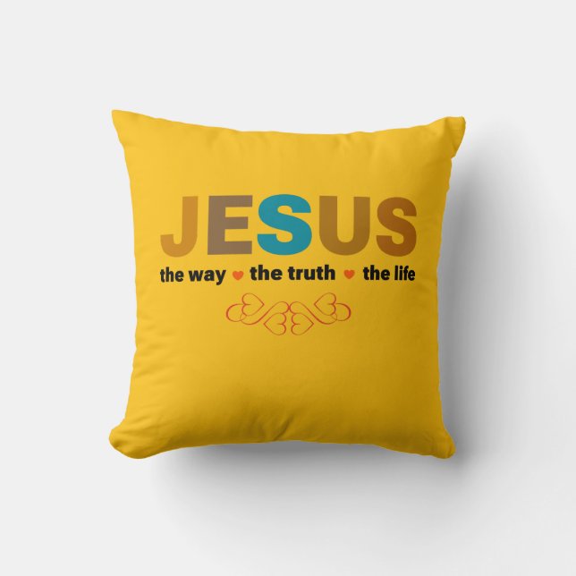 JEZUS. DE WEG, DE WAARHEID, HET LEVEN. KUSSEN (Voorkant)