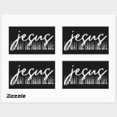 Jezus De Weg De Waarheid Het Leven Rechthoekige Sticker (Vel)