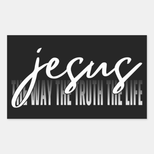 Jezus De Weg De Waarheid Het Leven Rechthoekige Sticker (Voorkant)