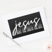 Jezus De Weg De Waarheid Het Leven Rechthoekige Sticker (Envelop)