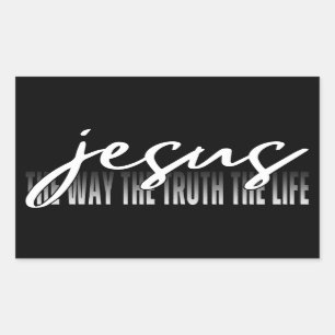 Jezus De Weg De Waarheid Het Leven Rechthoekige Sticker