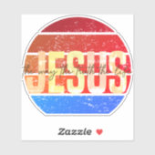 Jezus, De Weg, De Waarheid, Het Leven Retro Zonson Sticker (Vel)