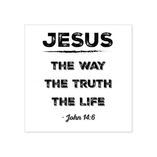 Jezus: de weg, de waarheid, het leven rubberstempel (Afrduk)