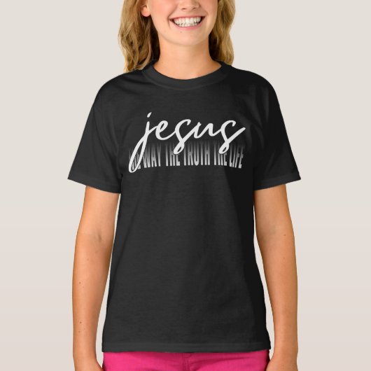 Jezus De Weg De Waarheid Het Leven T-shirt (Voorkant)