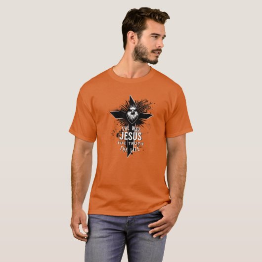 Jezus de weg, de waarheid, het leven t-shirt (Voorkant volledig)