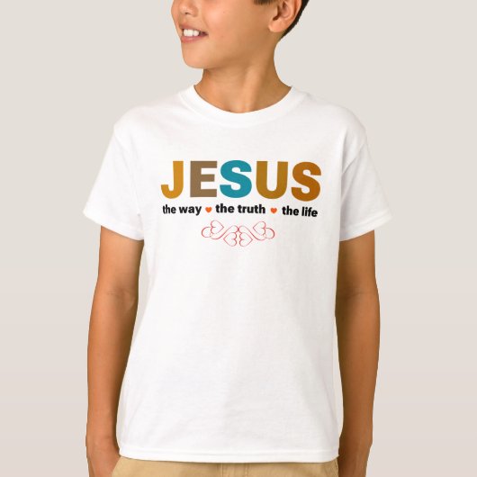 JEZUS. DE WEG, DE WAARHEID, HET LEVEN. T-SHIRT (Voorkant)