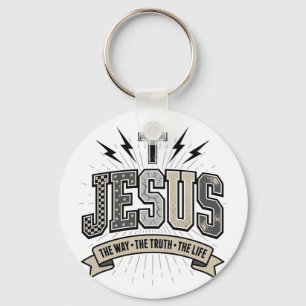 Jezus De Weg De Waarheid Het Leven Vintage Christe Sleutelhanger