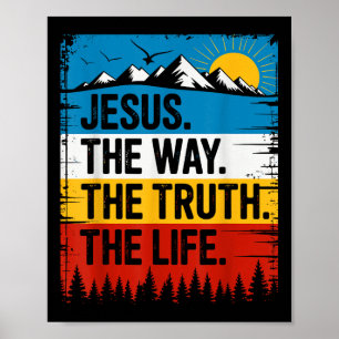 Jezus De Weg Waarheid Leven Bijbelvers Christelijk Poster