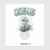 Jezus, De weg, Waarheid & Leven Christelijke Stick Sticker (Vel)