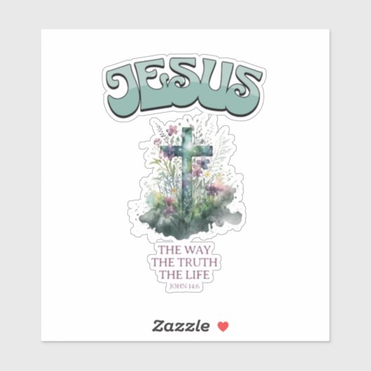 Jezus, De weg, Waarheid & Leven Christelijke Stick Sticker (Vel)