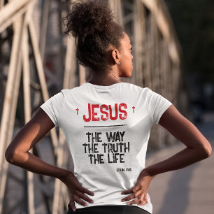 Jezus De Weg Waarheid Leven Johannes 14:6 Bijbel G Tri-Blend Shirt