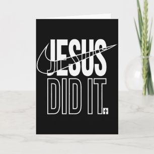 Jezus deed het Hij is opgestaan Christelijk Religi Kaart