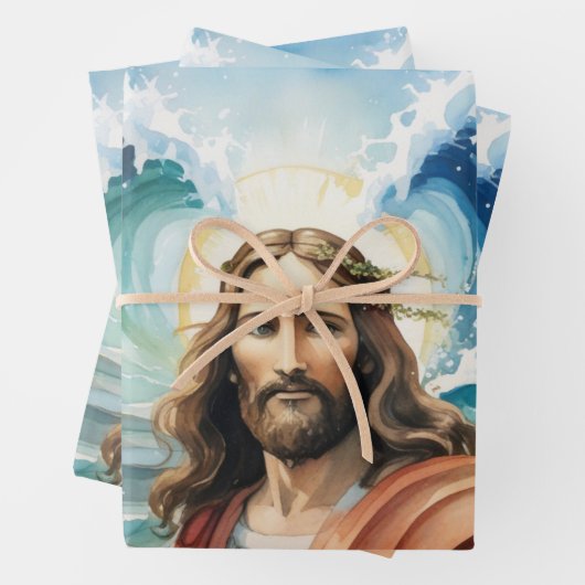 Jezus deelt de wateren: een wonder van geloof inpakpapier vel (In situ)