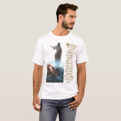 Jezus Defetting Satan en Joshua 24:15 T-shirt (Voorkant volledig)