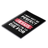 Jezus denkt dat ik sterf voor Christelijke prijsop Notitieboek (Linkerzijde)