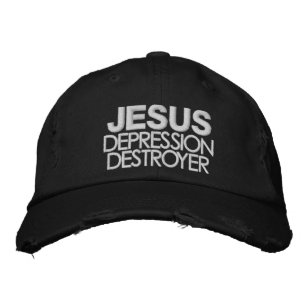 Jezus Depressie Vernietiger Hoop Genezing Christen Geborduurde Pet