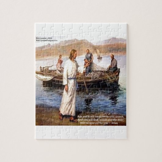 Jezus & Deuren openen citaat Legpuzzel (Verticaal)