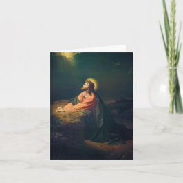 Jezus die bidt in de Hof van Gethsemane  Kaart