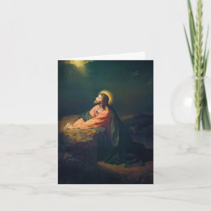 Jezus die bidt in de Hof van Gethsemane  Kaart