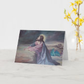 Jezus die bidt in Getsemane Kaart (Gele Bloem)
