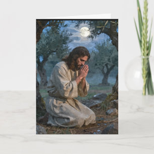 Jezus die bidt Kaart