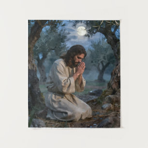 Jezus die bidt Wandkleed