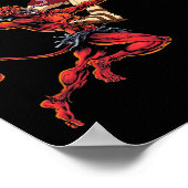 Jezus die de duivel basketballer Dunk oversteekt Poster (Hoek)