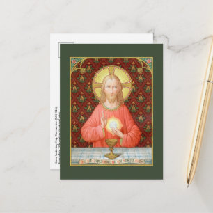 Jezus die de Heilige Communie instelt (SAU 045) Briefkaart