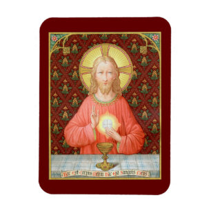 Jezus die de Heilige Communie instelt (SAU 045) Magneet