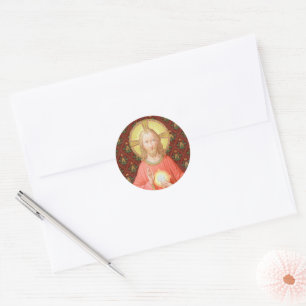 Jezus die de Heilige Communie instelt (SAU 045) Ronde Sticker