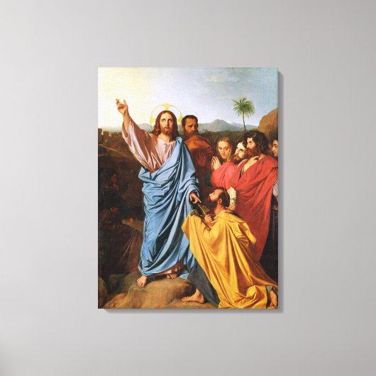 Jezus die de Keys teruggeeft naar St. Peter, 1820 Canvas Afdruk (Voorkant)