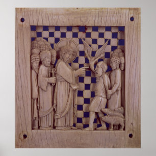 Jezus die de onschone geest weggooit, opluchting poster