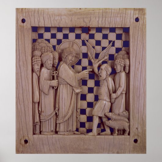 Jezus die de onschone geest weggooit, opluchting poster (Voorkant)