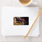 Jezus die de tempel schoonmaakt door Carl Bloch Etiket (Insitu)