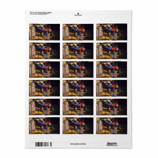 Jezus die de tempel schoonmaakt door Carl Bloch Etiket (Full Sheet)