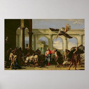 Jezus die de verlamming in de pool geneest poster