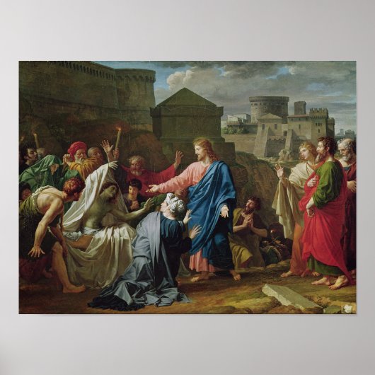 Jezus die de zoon van de weduwnaar van Naim opnieu Poster (Voorkant)