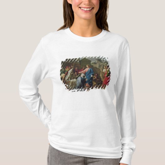 Jezus die de zoon van de weduwnaar van Naim opnieu T-shirt (Voorkant)
