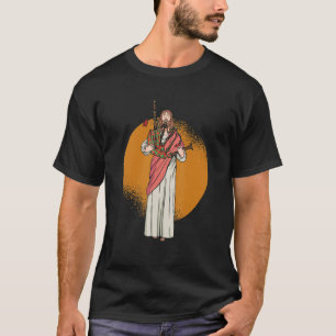 Jezus die doedelzak speelt Doedelzak Schotse muzi T-shirt