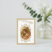 Jezus die een kruisgebed heeft voor de religieuze informatiekaartje (Staand voorkant)