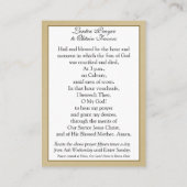 Jezus die een kruisgebed heeft voor de religieuze informatiekaartje (Achterkant)