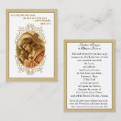 Jezus die een kruisgebed heeft voor de religieuze informatiekaartje (Voorkant / Achterkant)