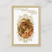 Jezus die een kruisgebed heeft voor de religieuze informatiekaartje (Voorkant)