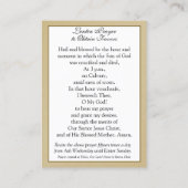 Jezus die een kruisgebed heeft voor de religieuze  visitekaartje (Achterkant)