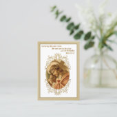 Jezus die een kruisgebed heeft voor de religieuze  visitekaartje (Staand voorkant)