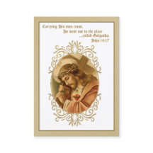 Jezus die een kruisgebed heeft voor de religieuze 