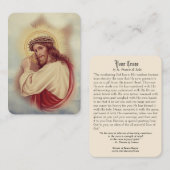 Jezus die een kruisgebed heeft voor de religieuze visitekaartje (Voorkant / Achterkant)